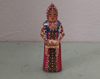 Russian Folk Art Babushka Christmas Ornament