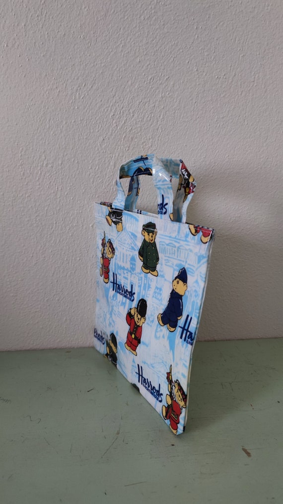 Vintage Harrods of Knightsbridge Mini Tote Bag Te… - image 2