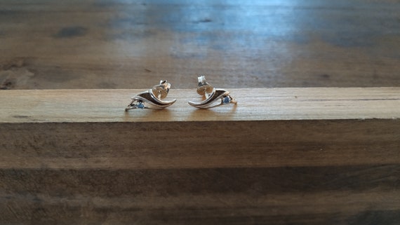 J. Pelkonen Helsinki Blue Stone Silver Finland Ear
