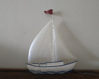 Vintage Segelboot FERNSEHLAMPE Nachtlicht