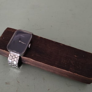 La Cloche Swiss Made Sterling Silver Manual Wind-Up Tank Watch