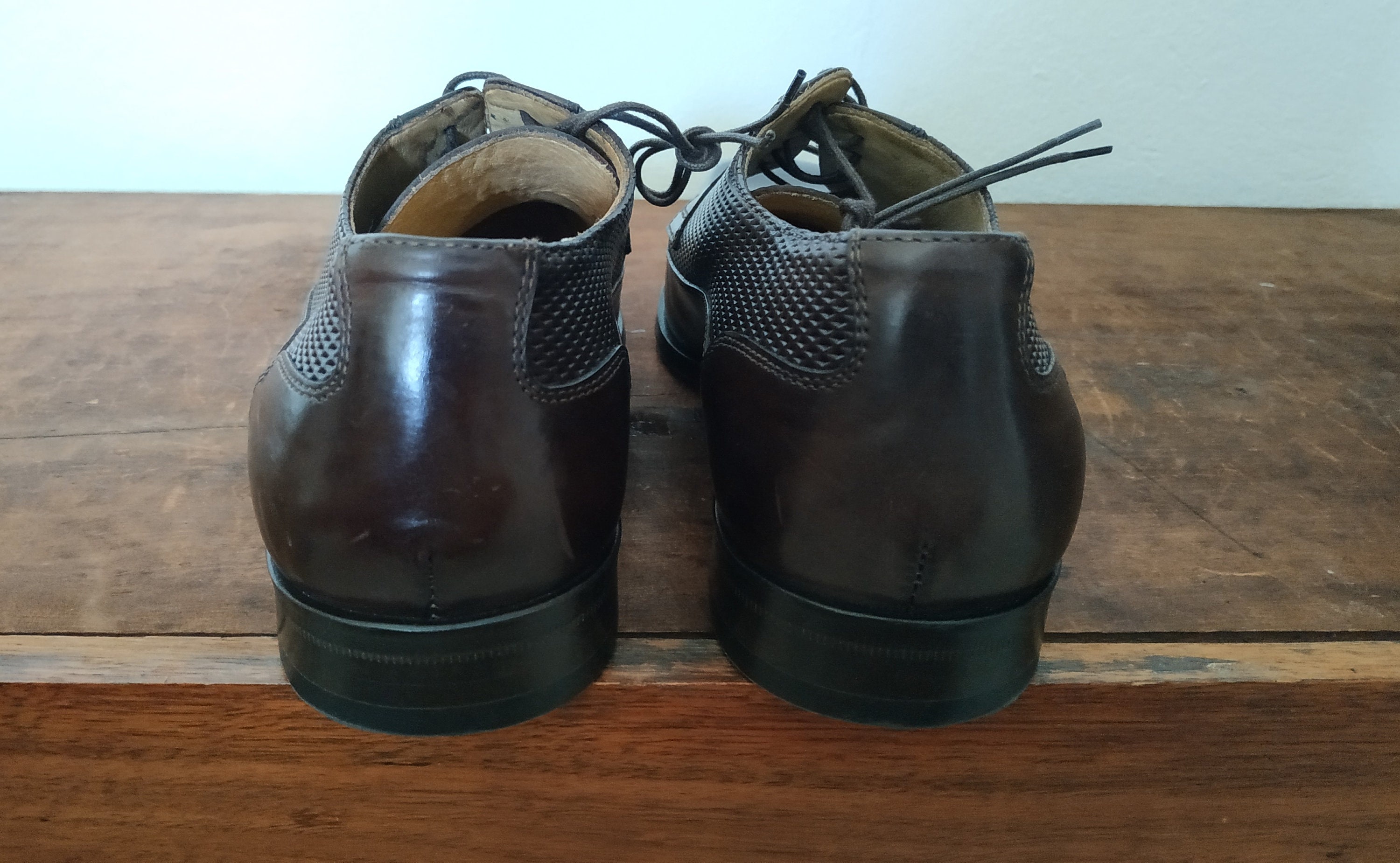 Paul Fredrick Men\'s Brown Leather Shoes Size 11 Made In Italy. Paul Frederick Mens Size 8.5 M Woven Leather Brown Shoes  main image 2