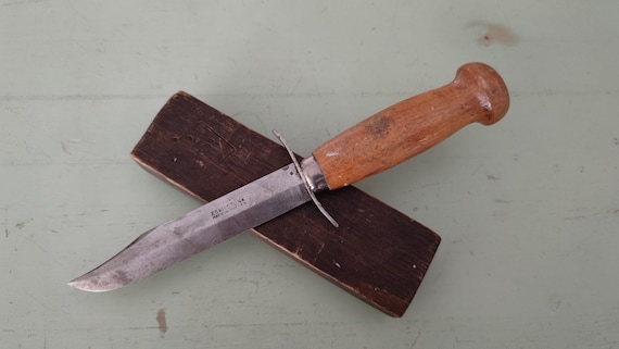 Eskilstuna Sweden Carbon Steel Fixed Blade Wood Handle Cross Guard