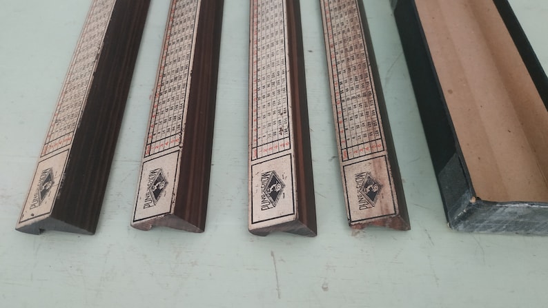 Vintage Mah Jong Pung Chow Game Tiles Rack from 1920’s. Dark Walnut. Mah Jongg image 5