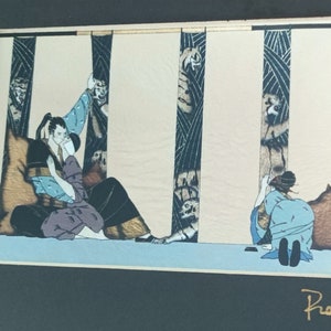 Azevedo Rafael Hand Signed Asian Limited Edition Serigraph In Frame Lovers & The Dutiful