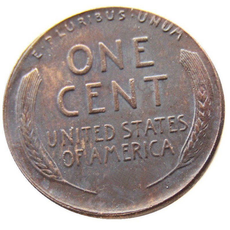US 1917 Double One Cent 100 Copper Coin Rare Coin Etsy