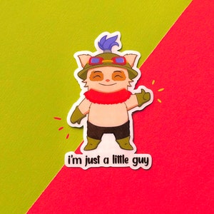 im just a little guy teemo clear sticker