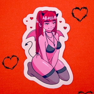 demon girl sticker