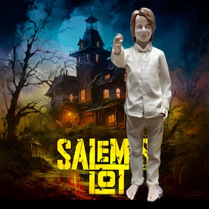 Ralphie Glick AND Window Diorama - Salem’s Lot inspired Model Vampire Figure Ronnie Scribner - 12 cm Figurine and Window Action Art Figure