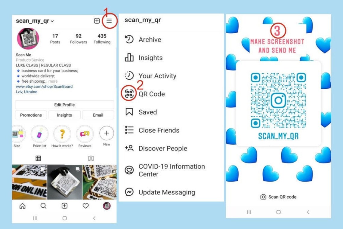 Instagram QR Code Sign for Business Qr Code Signboard - Etsy