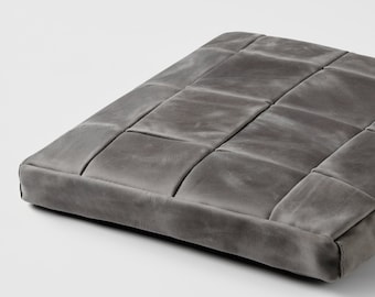 Custom Leather Seat Cushion for Bench & Windowsill | Genuine Crazy Horse Leather Pad