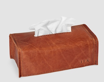 Tissue box cover rectangular, leather tissue box cover, square tissue box cover, decorative tissue box cover, minimalist home decor gifts