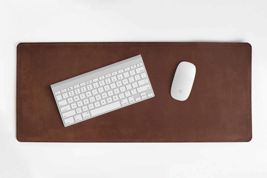 Natural Leather Computer Desk Pad. Organized and Stylish Workspace - Etsy