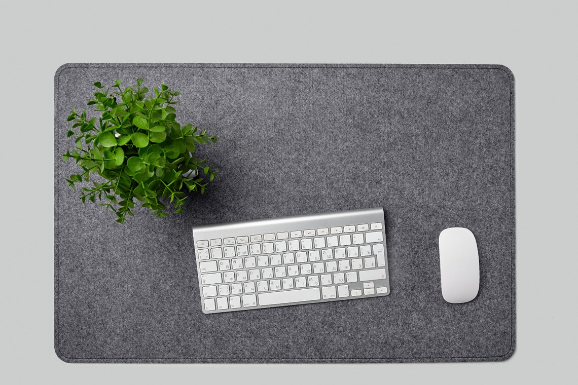 Felt Desk Mat 900 Mm Width. 2 Coasters for Free Same Color as Etsy