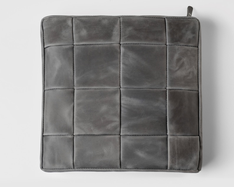 Meditation leather cushion. Custom size bench pillow. imagem 6