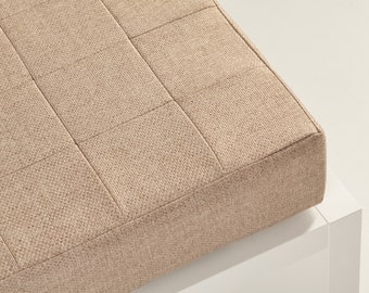 Canvas covers for cushions with zipper. Made to order cushion covers 1-6" thickness.