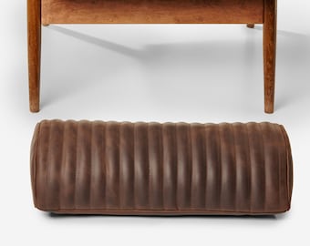 Footrest leather accessory to any desk. Under desk foot rest. Good gift for any occasion.