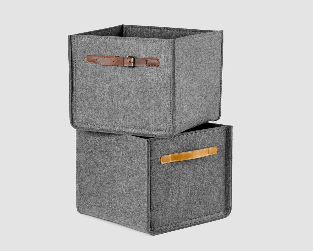 Felt Storage Racks Custom-made Felt Storage Bins for IKEA, Shelving Boxes for Living Room ...