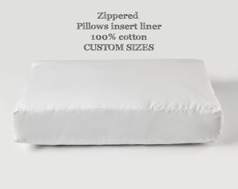 Cotton Pillow Inner Case without Filling with zipper.