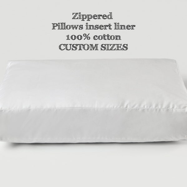 Cotton Pillow Inner Case without Filling with zipper.