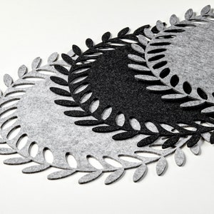Placemat set for dining, dinner table mat decor, floral kitchen mat, placemat for modern kitchen dining room, felt serving mat