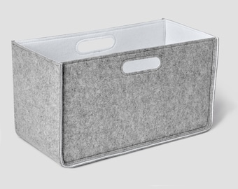 Original felt box. Modern house-holding. Custom size available.Decorative basket for blankets and magazines