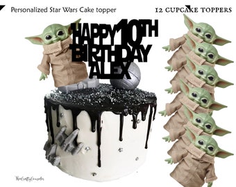 Details about   Star Wars Topper Starwars Cake topper Cake Toppers Cake Decoration Sugar Boo Cak