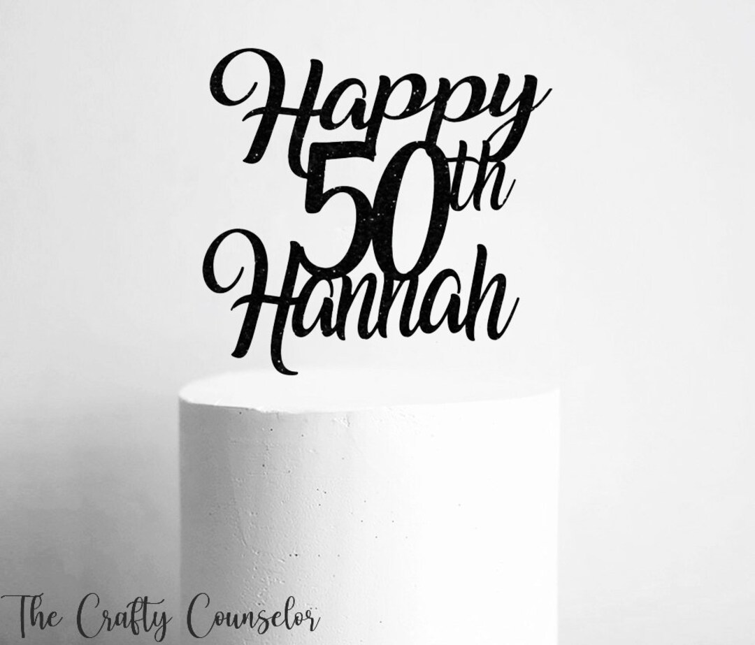 Personalized Happy Birthday Cake Topper Custom Birthday Cake Etsy