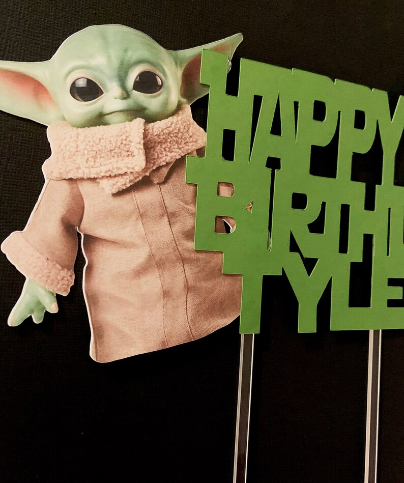 Baby Yoda Cake Topper the Kid Cake Topper Star Wars Cake Etsy