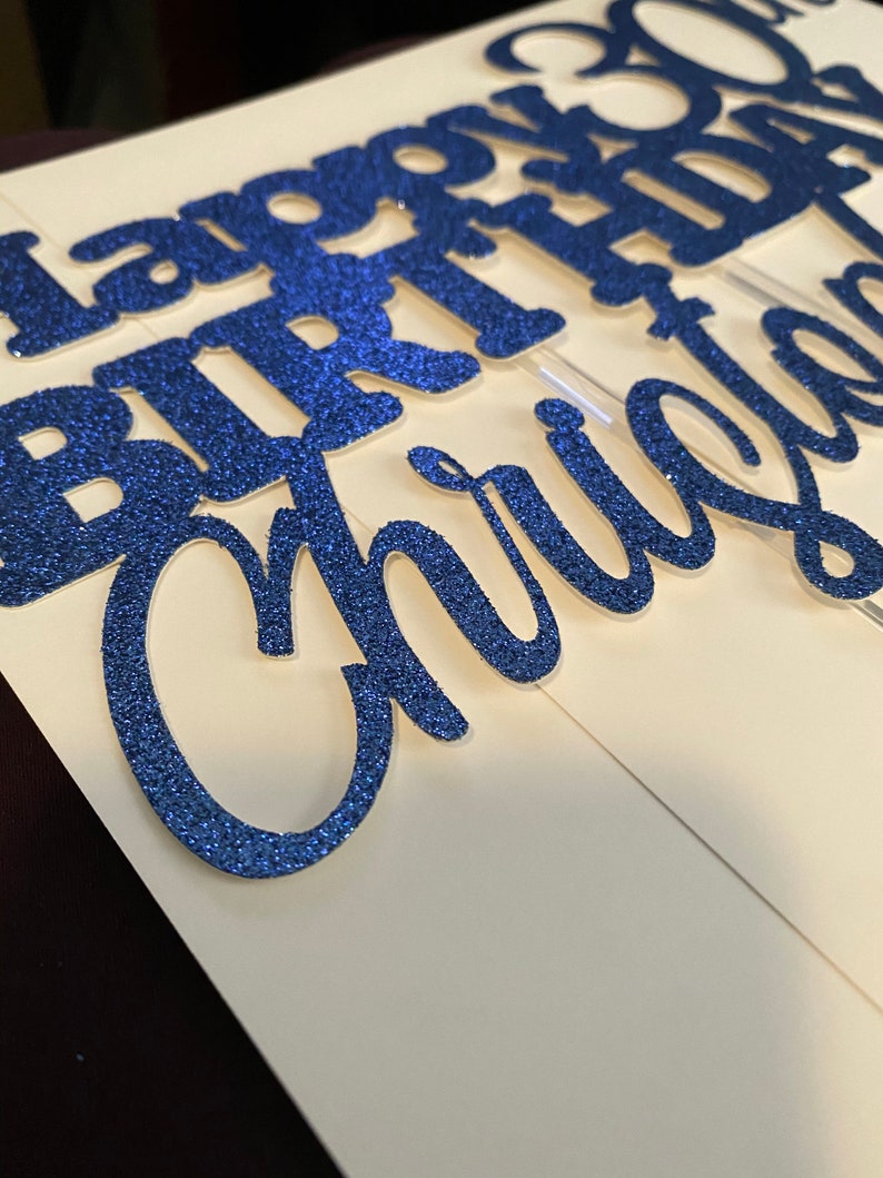 Personalized Happy Birthday Cake Topper Custom Birthday Cake Etsy