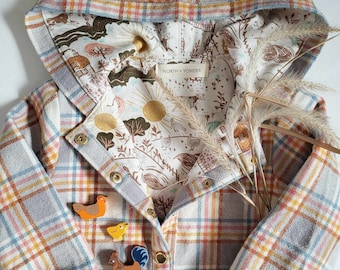 Girls Adventure Jacket | Flannel Shacket | Heirloom Christmas Gift | Organic Cotton | Indie Designer Boutique