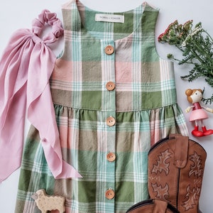 Green Gables Plaid Everyday Dress for Children