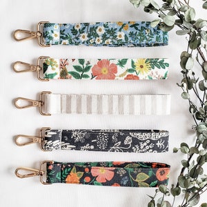 Rifle Paper Company Keychain Wristlet Pretty Key Chain Accessory Mother's Day Gift Floral Cottagecore Fabric image 1