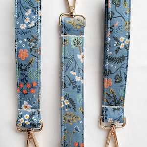 Rifle Paper Company Floral Keychain Wristlet Pretty Key Fob Accessory Mother's Day Gift Bon Voyage Fabric 3