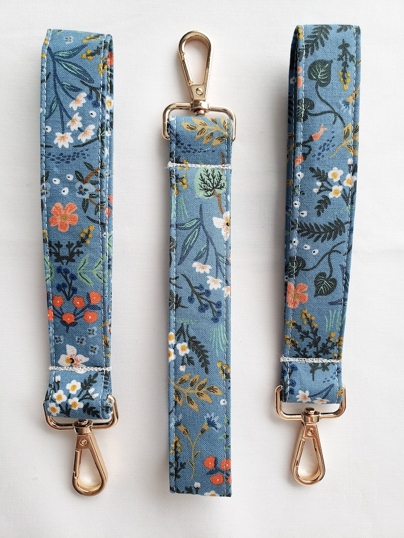 Rifle Paper Company Floral Keychain Wristlet Pretty Key Fob Accessory Mother's Day Gift Bon Voyage Fabric 3