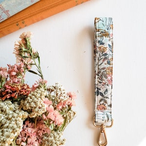 Autumn Woodland Keychain Wristlet Pretty Key Fob Accessory Mother's Day Gift Vintage Vibes Accessory image 7