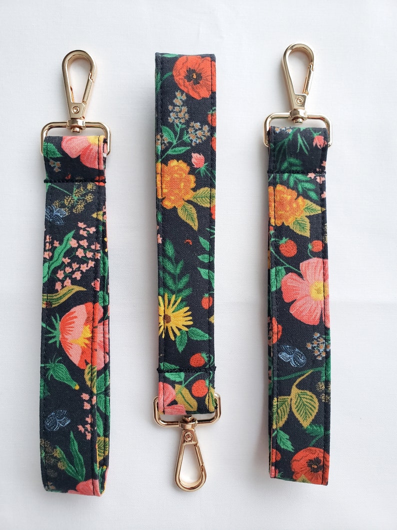 Rifle Paper Company Keychain Wristlet Pretty Key Chain Accessory Mother's Day Gift Floral Cottagecore Fabric 5