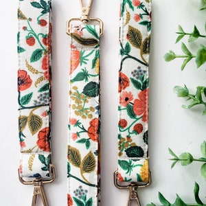 Rifle Paper Company Keychain Wristlet Pretty Key Chain Accessory Mother's Day Gift Floral Cottagecore Fabric 2