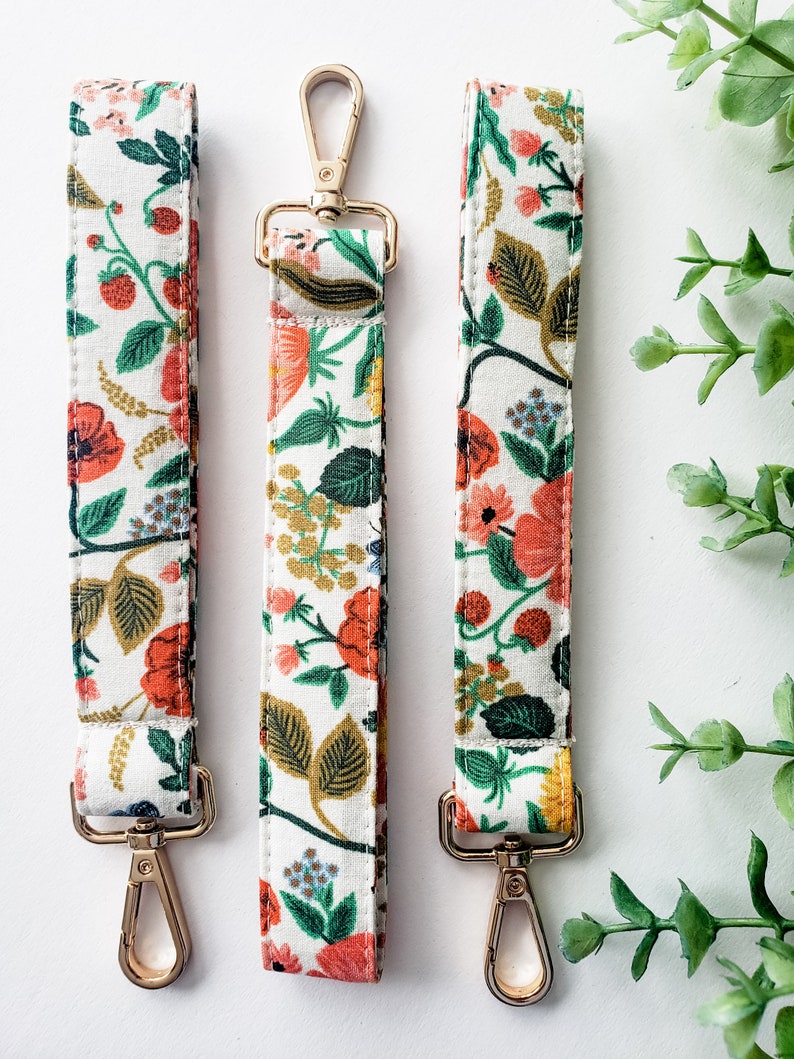 Rifle Paper Company Keychain Wristlet Pretty Key Chain Accessory Mother's Day Gift Floral Cottagecore Fabric 2