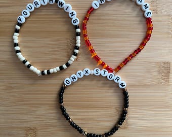 Fourth Wing themed bracelets The Empyrean series