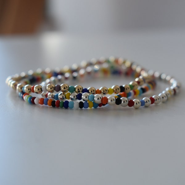 Arcobaleno | Rainbow Bead Bracelet | Multicolor Beaded Bracelet