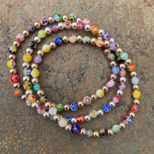 Millefiori Glass Bracelet