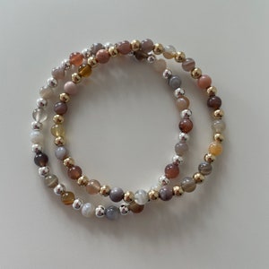 Botswana Agate Bracelet | Gold Filled Botswana Agate Bracelet | Sterling Silver Botswana Agate Bracelet