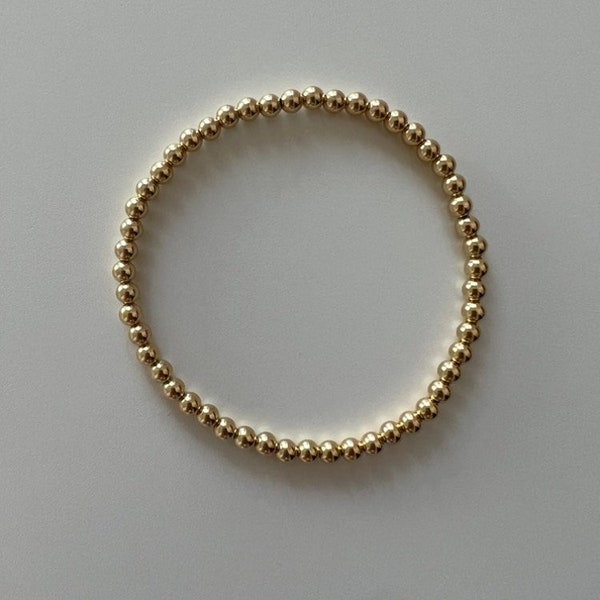 4mm Gold Filled Bracelet | Gold Ball Bracelet