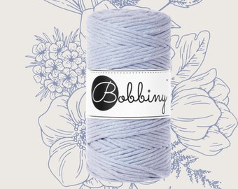 Bobbiny Corde Macramé 3mm - Coton peigné oeko-tex - GLOSSY IRIS