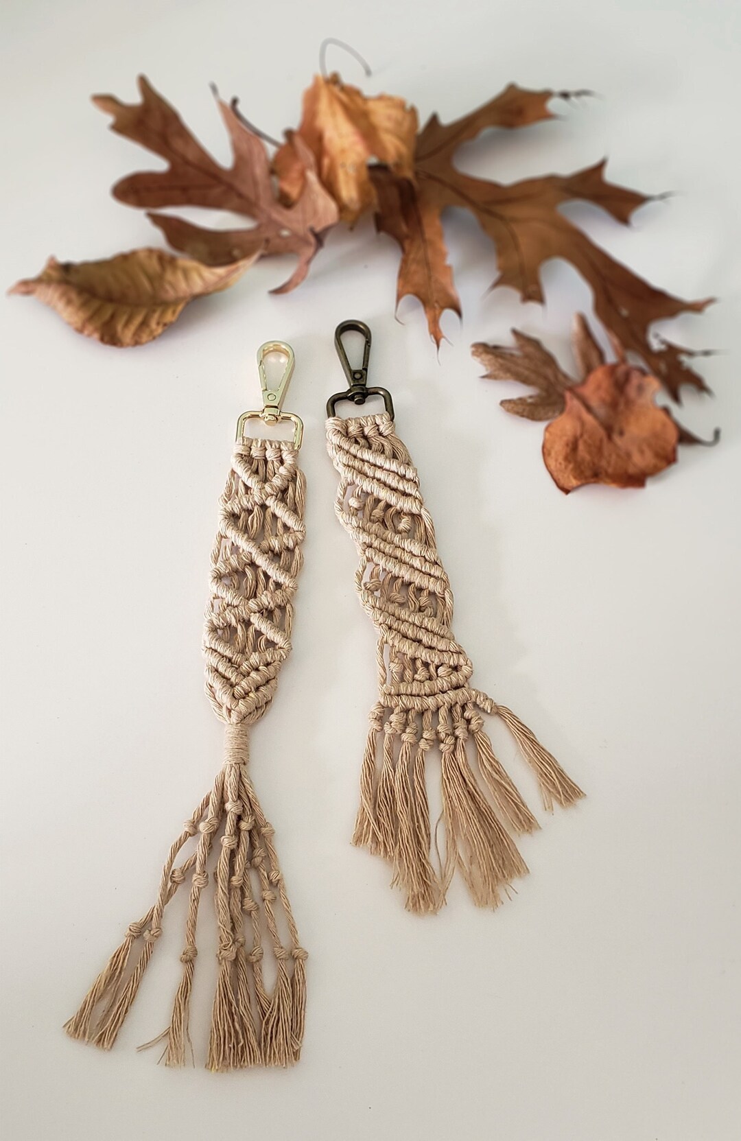 Recycled Cotton Keychain With Metal Clasp Etsy