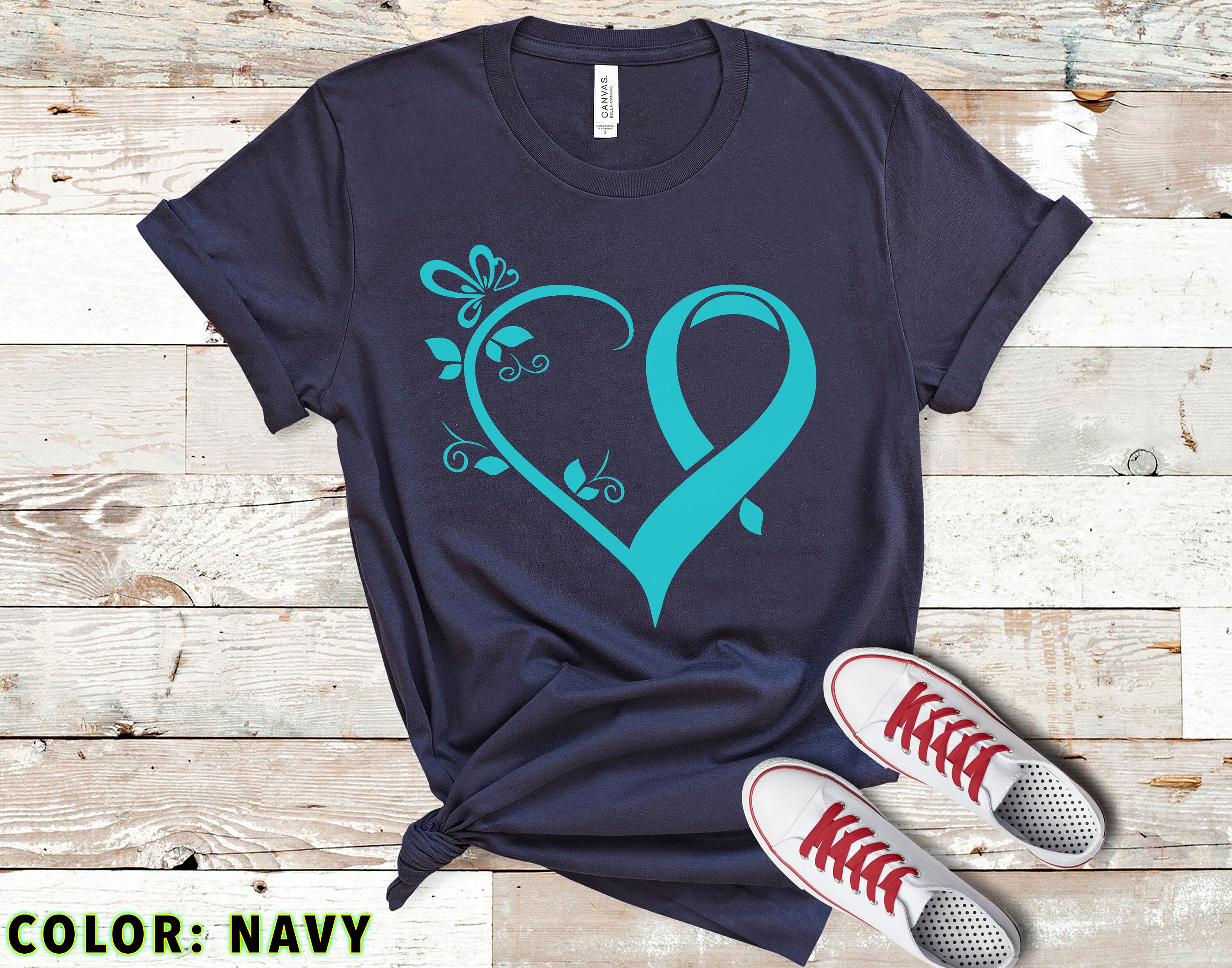 PTSD Ribbon Heart Shirt PTSD Awareness Tshirt Gift for PTSD Etsy