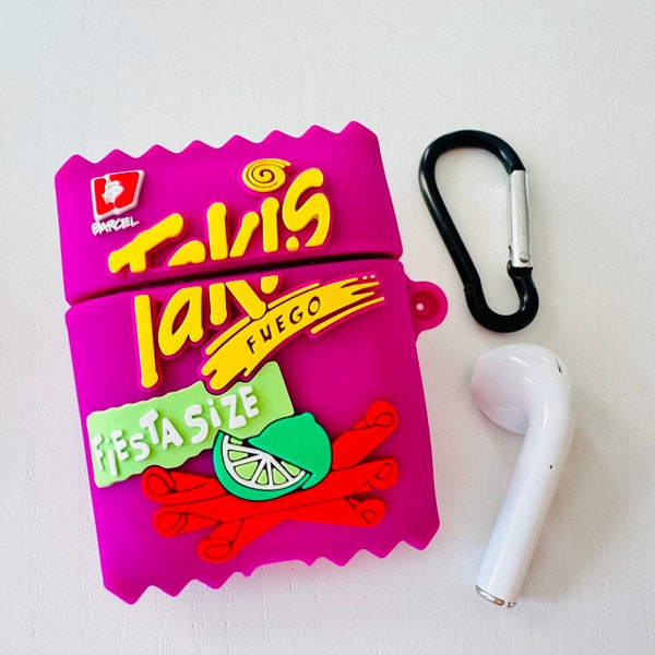 Apple AirPods 1 / 2 Case Takis Fuego Chips Fiesta Size Silicone Earphone Cover Protector