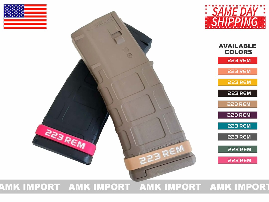 BrassMonkeyZ 6-Pack .223 Rem Magazine ID Bands – Premium Thick Polymer, Made In USA