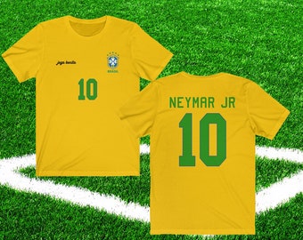 Neymar Jr #10 Brazil Youth Home/Away Soccer Jersey & Shorts Kids Premium Gift Kitbag ✮ Bonus Gift Packaging Soccer Backpack